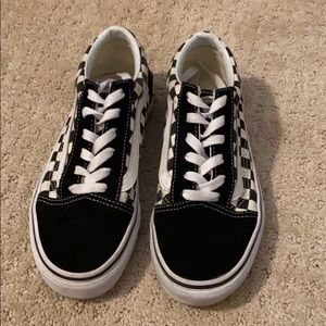 Checkerboard old skool vans
